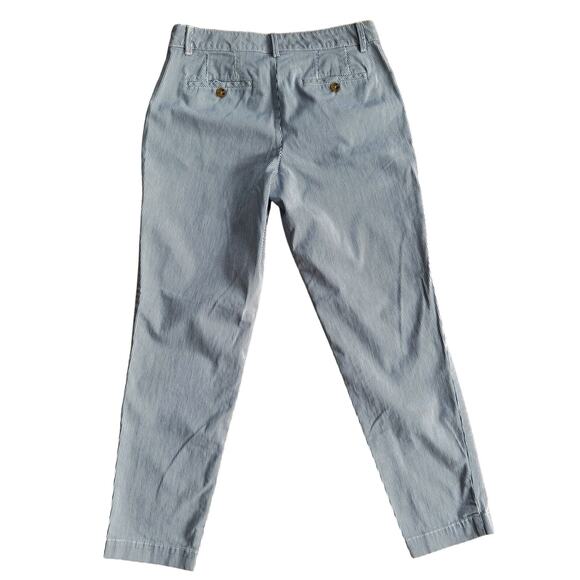 Coastal Stripe Chino Pants SZ 6P Talbots Cotton Tapered Nautical Beach - Picture 2 of 8